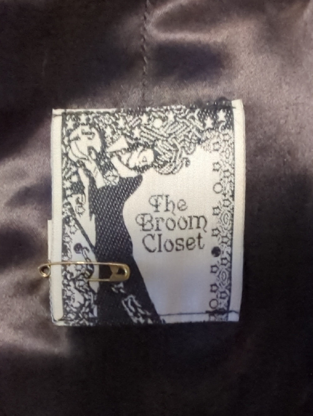 Velvet And Satin Draped Cloak with Floral Brocade Lining In Hood And On Bottom